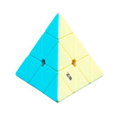 Cumpara ieftin Cub Magic 3x3x3, QiYi Qi Ming Pyraminx Neon SpeedCube, Stickerless, 420CUB-1