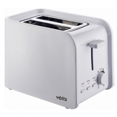 Paine de paine Voltz V51440E, 750W, 2 felii, 7 nivele, Tava pentru firimituri, Alb