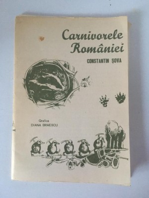 Carnivorele Romaniei, Constantin Sova, Grafica Diana Braescu, 12 fise foto