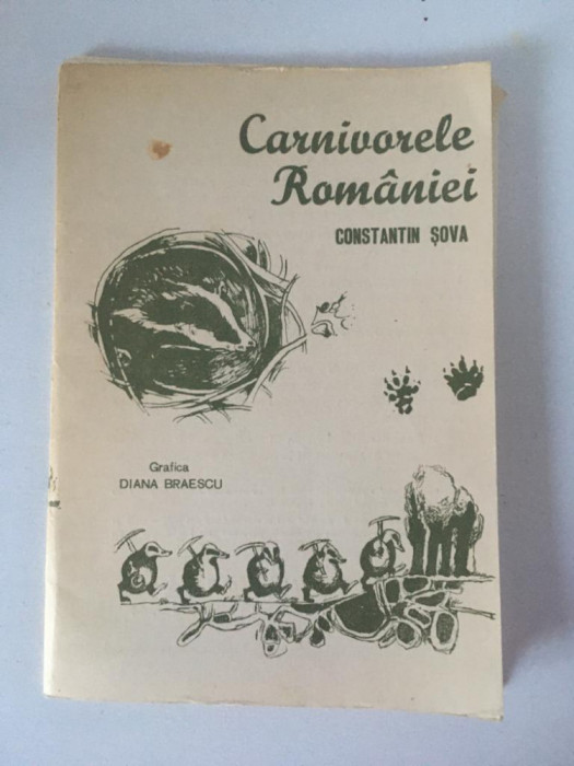Carnivorele Romaniei, Constantin Sova, Grafica Diana Braescu, 12 fise