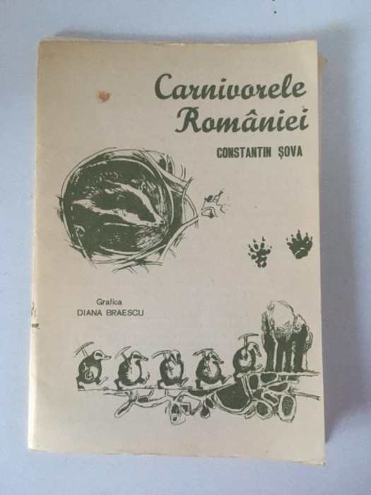 Carnivorele Romaniei, Constantin Sova, Grafica Diana Braescu, 12 fise