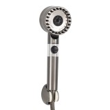 Duș de m&acirc;nă Kori Leziter, 3 Funcții, Gri, Cu Filtru, ABS &amp; Oțel Inox, Suport Inclus