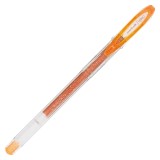 Pix cu gel Uni-ball Sparkling UM-120SP, 0.7mm,cu capac,corp transparent,scris portocaliu cu sclipici