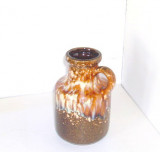 Vaza colectie, ceramica emailata fat lava 2 - marcaj Scheurich 414-16 - Germania