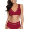 SW2159-81 Costum de baie in 2 piese, sutien cu burete si chilot cu talie inalta