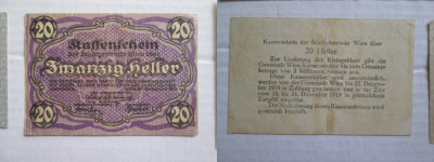 4832-I-Lot 2 bancnote cambii banca Austro-Ungaria mici circulate stare buna. foto