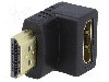 Cablu {{Tip cablu de conectare}}, HDMI mufa, HDMI soclu 90&deg;, {{Lungime cablu}}, {{Culoare izola&amp;#355;ie}}, AKYGA - AK-AD-01