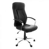 SCAUN DIRECTORIAL MONTGOMERY DIN PIELE ECOLOGICA NEAGRA