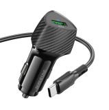 INCARCATOR auto Borofone &quot;BZ31&quot;, pt. bricheta auto, 1 x USB 18W, include cablu USB la USB Type-C de 1m, negru &quot;6941991112553&quot; (timbru verde 0.18 lei)