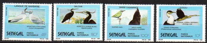 SENEGAL 1989, Fauna Pasari, serie neuzată, MNH