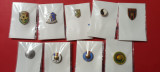 Insigna fotbal lot 9 buc FRF ,CSM Resita, Sportu, U Cluj, Constanta,