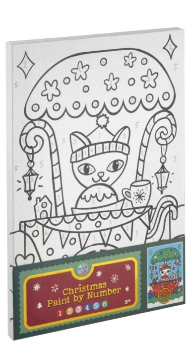 Set pictura pe numere - Pisicuta de Craciun