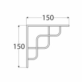 Consola ornamentala pentru rafturi CZ, 150x150 mm