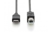 Cablu Digitus USB-C to USB-B 3A 1.8 M black
