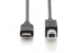 Cablu Digitus USB-C to USB-B 3A 1.8 M black