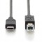 Cablu Digitus USB-C to USB-B 3A 1.8 M black