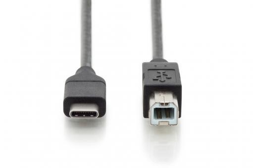 Cablu Digitus USB-C to USB-B 3A 1.8 M black