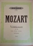 Partitura - Concertul Nr. 3 &icirc;n Sol major pentru vioară și orchestra - W. A. Mozart