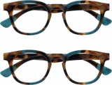 Set de 2 perechi de ochelari de vedere Opulize, maro/turcoaz, marimea +1.00
