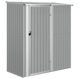 Magazie de gradina, gri, 180,5x97x209,5 cm, otel galvanizat