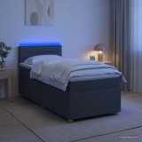 Cumpara ieftin Pat boxspring cu saltea Gri inchis 80 x 200 cm Tesatura