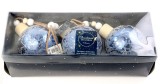 Cumpara ieftin Set globuri - Decoris Blue Baubles Stars with Glitter, 3 pieces | Kaemingk