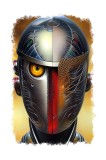 Sticker decorativ Cyborg, Gri, 85 cm, 11162ST