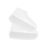 Cumpara ieftin Set 2 huse pentru protectie incaltaminte, impermeabile, antiderapante, marime L 41-47, latex, unisex, alb