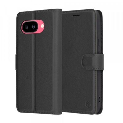Husa pentru Google Pixel 9a, Techsuit, Leather Folio, Neagra foto