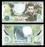 COLUMBIA █ bancnota █ 5000 Pesos █ 2014 █ P-452 █ UNC █ necirculata