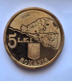 Proba tombac 5 lei 2006 Comisia Europeană a Dunării , 1856 - 2006