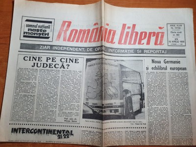 romania libera 19 aprilie 1990-articolul intercontinental 21-22 foto