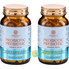 Pachet Premium Probiotic - Prebiotic Vegan 60cps+60cps