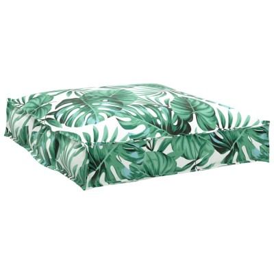 vidaXL Pernă pentru șezut din paleți model frunze 70 x 70 x 12 cm 42001506 foto