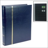 Clasor timbre cu 60 pagini negre, A4, coperta albastra