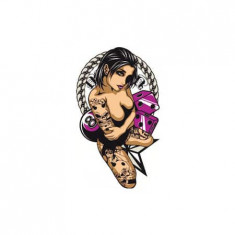 Tatuaj temporar Gamble Girl, Multicolor, 14.8x21CM, pentru piele foto