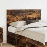 Cumpara ieftin Tablie cap cu headboard Stejar fumuriu 135 cm Lemn compozit
