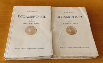 Giovanni Boccaccio - Decameronul (2 volume - 1932) traducere de Alexandru Marcu foto