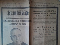 Ziare comuniste ce anunta moartea lui Gheorghe Gheorghiu Dej