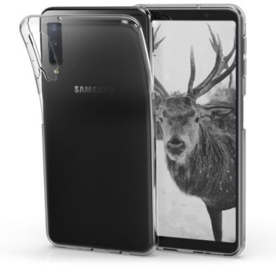 Husa pentru Samsung Galaxy A7 (2018), Silicon, Transparent, 46419.03 foto
