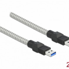 Cablu USB 3.2-A Gen 1 la USB-A T-T izolatie metalica 2m, Delock 86776