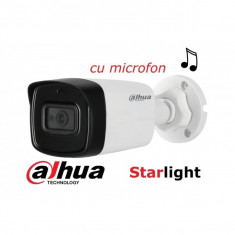 Camera supraveghere exterior Dahua HAC-HFW1230TL-A, 2 MP, IR 80 m, 3.6 mm, microfon incorporat, Starlight foto