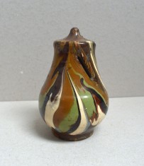 Veche pusculita ceramica glazurata Transilvania foto