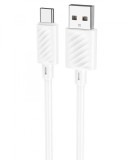 Cablu Date si Incarcare Hoco X88 USB-A la USB-C 3A, 1m, Alb