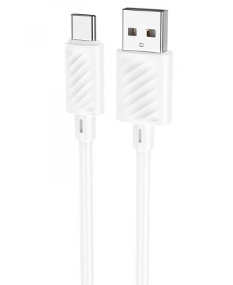 Cablu Date si Incarcare Hoco X88 USB-A la USB-C 3A, 1m, Alb foto