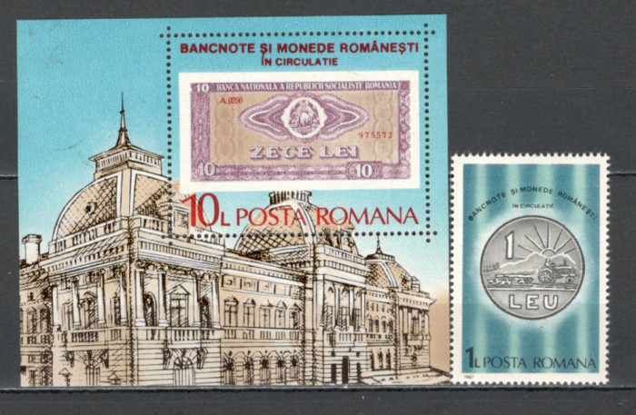 Romania.1987 Bancnote si monede YR.849