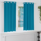 Perdele cu perdele 2 pcs Turcoaz 175 x 140 cm Poliester