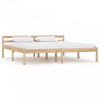 Cadru de pat, 180 x 200 cm, lemn masiv de pin, Cires, Dublu, Cu polite semirotunde, vidaXL