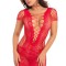 TIME 2 SLAY MINI DRESS RED, Pink Lipstick - OS