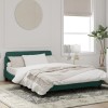 VidaXL Cadru de pat, Dover, verde &icirc;nchis, 140x190 cm, catifea 373175